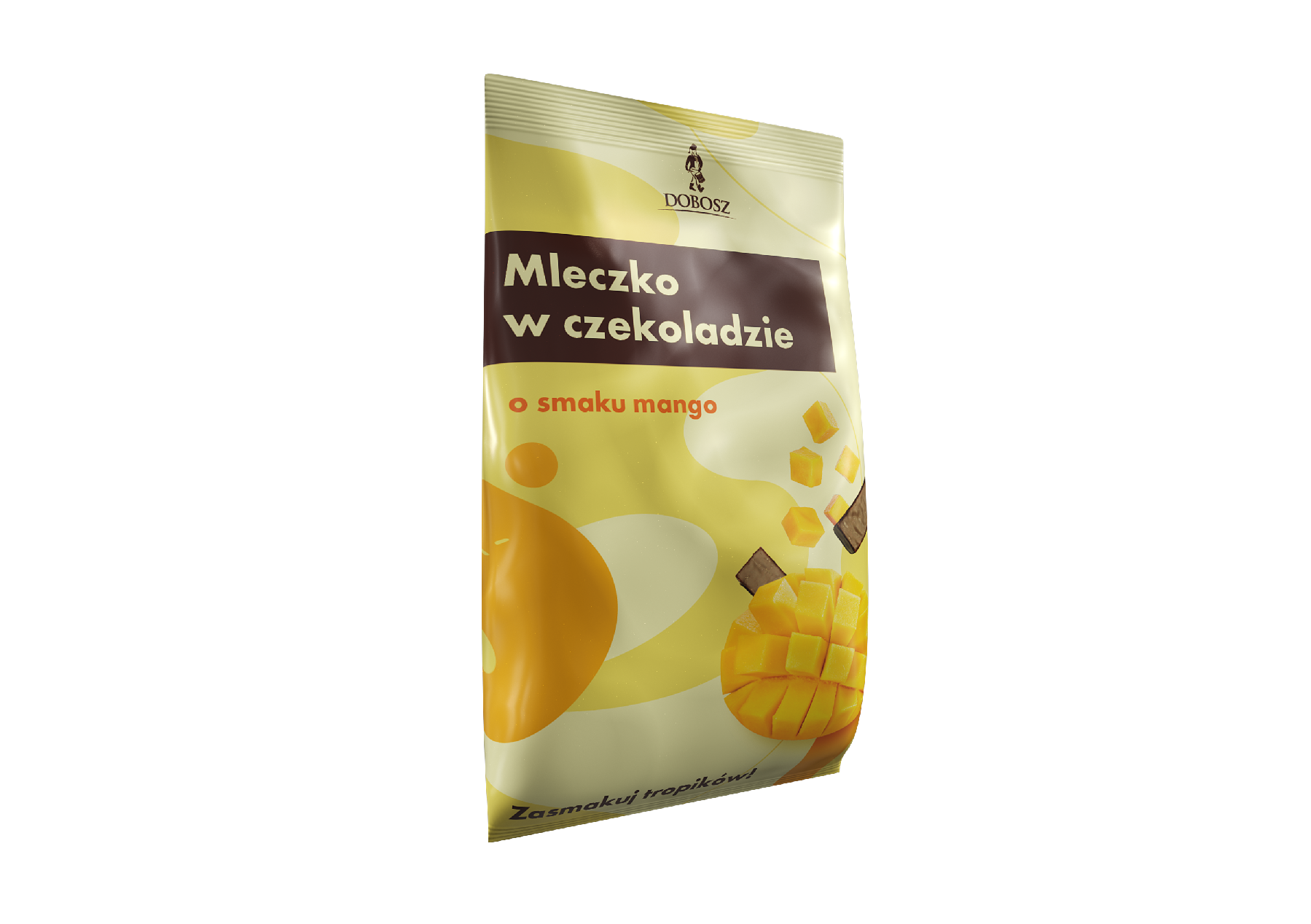 Schaumzuckerwarekonfekt in schokolade Mango Geschmack